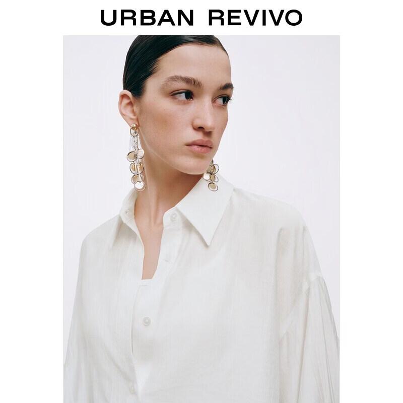 Women's Pleated Textured Lapel Blouse