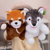 Cartoon Animal Hand Puppet Parent-child Game Doll Giraffe Fox Cow Dog Pig Tiger Lion Appease Toys Birthday Gifts For Children