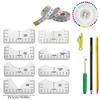 Different Sizes T-Shirt Ruler Guide Alignment Tool Including Soft Tape Measure, Seam Ripper, Sewing Pins