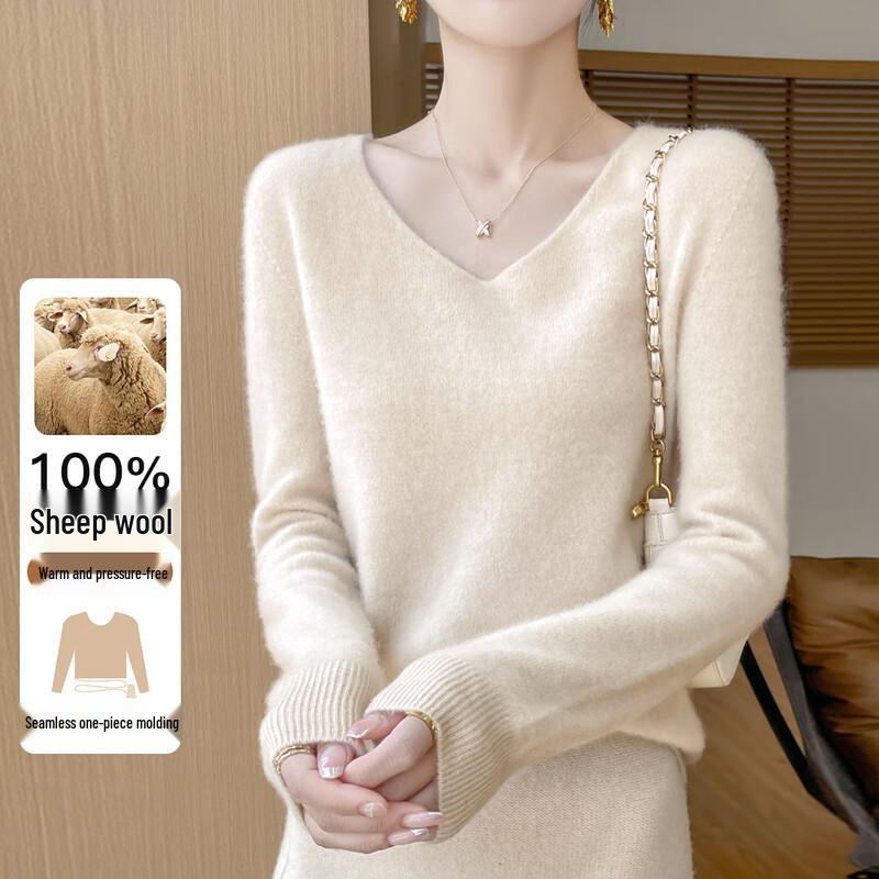 Mengbadi Women s 100% Merino Wool V-Neck Thermal Base Layer 2XL