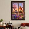 DIY Diamond Painting Flower Train Cross Stitch Kit Mosaic Art Diamond Painting Full Circle Diamond Home Decoration
