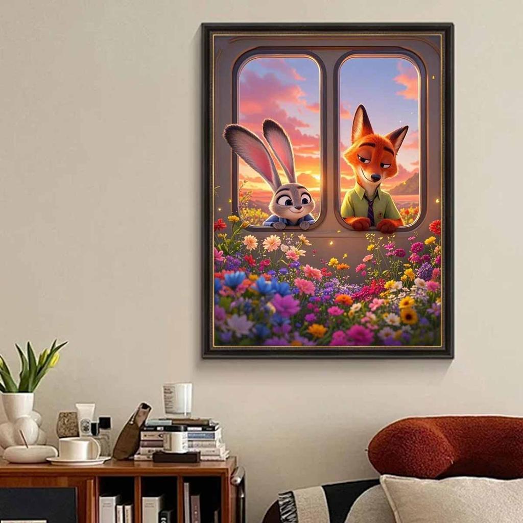 DIY Diamond Painting Flower Train Cross Stitch Kit Mosaic Art Diamond Painting Full Circle Diamond Home Decoration