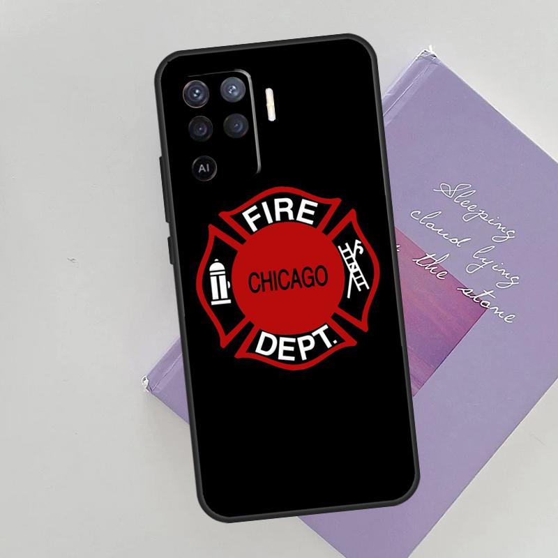 Firefighter Fire Department Fireman Phone Case For Oppo A54 A74 A94 A15 A16 A17 A52 A72 A76 A96 A57 A58 A78 A98 A53S Cover Case