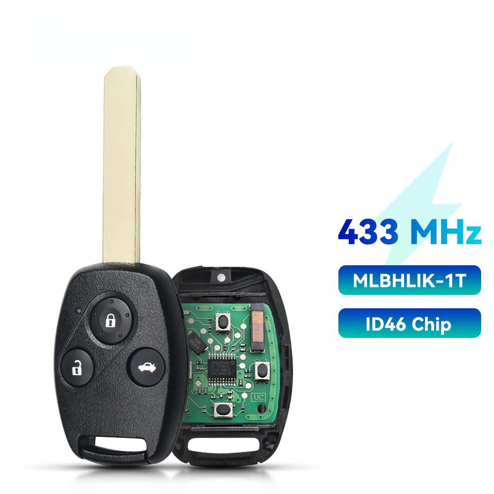KEYYOU MLBHLIK-1T Remote Key For Honda Accord Civic CRV Fit 2007-2013 2 3 4 Buttons Fob 313.8MHz With ID46 Chip Smart Car Key