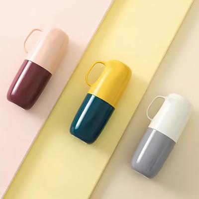 Mouthwash Cup, Travel Toothbrush Case Portable Set Toiletry Cup Brushing Cup Dental Ware Storage Box