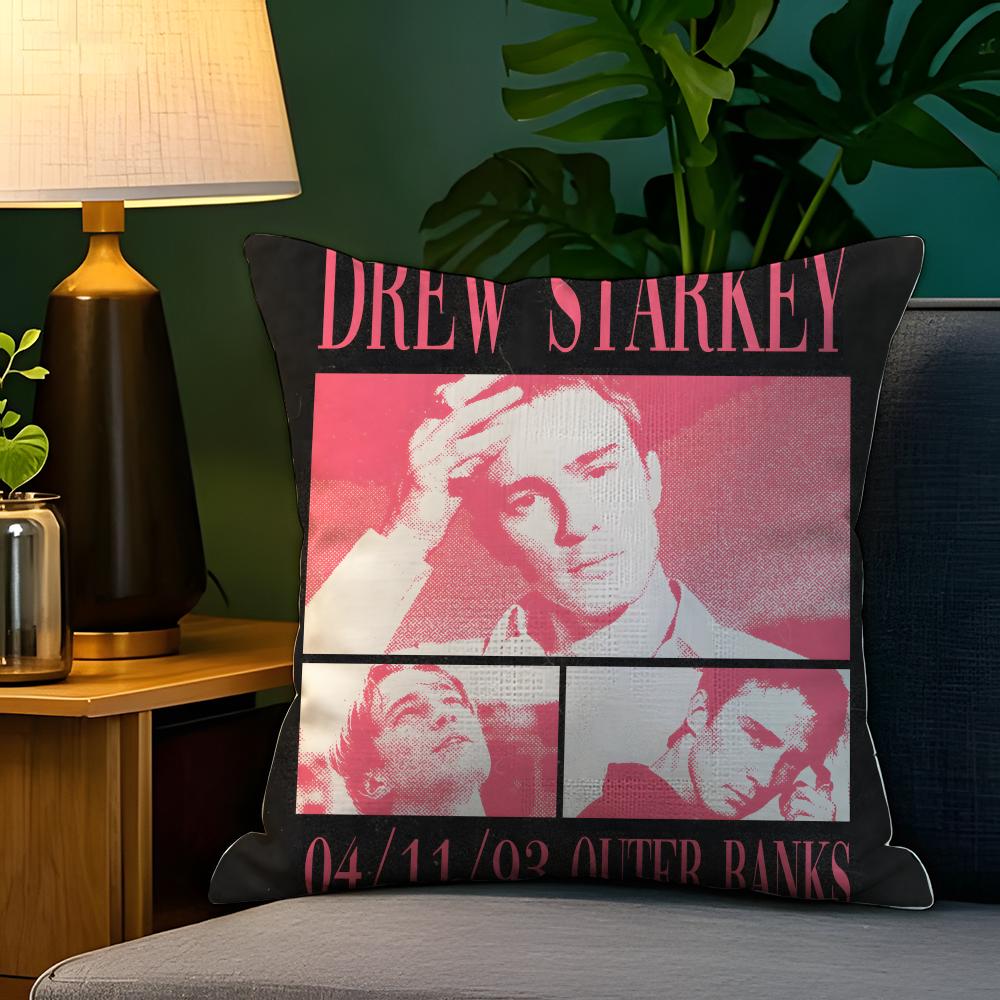 Cool male actor DDrew StarkeyS Pillow Case Natural Linen Pillow Case DoubleSided Decor Sofa Pillowcase Home Decor