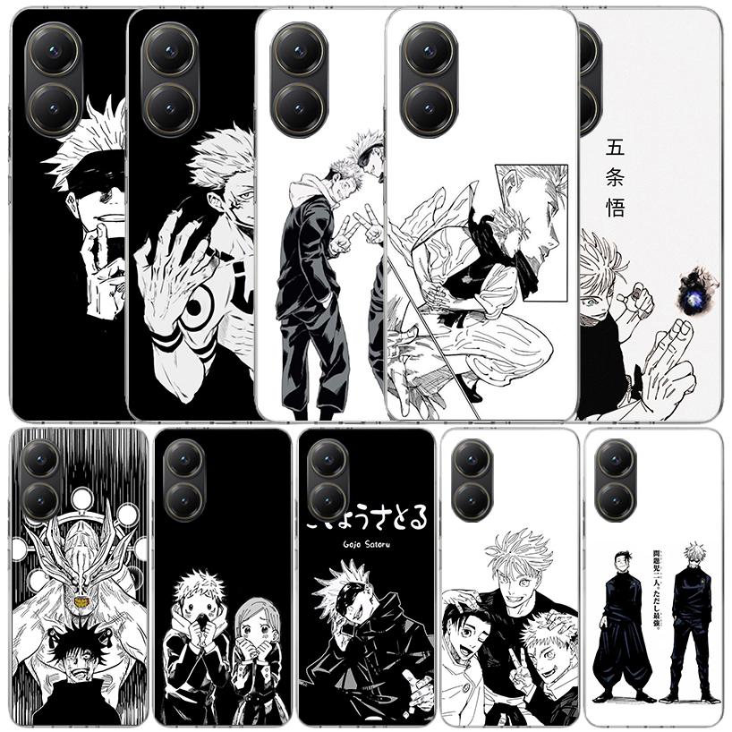Black White Kaisen J-Jujutsu Phone Case For Xiaomi Poco F7 Ultra X5 X6 X7 Pro M7 Redmi 15C 15 13C 13 12C 12 10C 10 10A 9 9C 9A 9