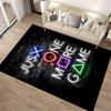 "Gaming Carpet with Neon Letter and Symbol Design Black Background" Suitable for use as an anti-slip for living room bedroom sofas