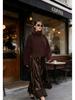 Autumn/Winter European & American Style Women's Silk Satin A-line Midi Skirt
