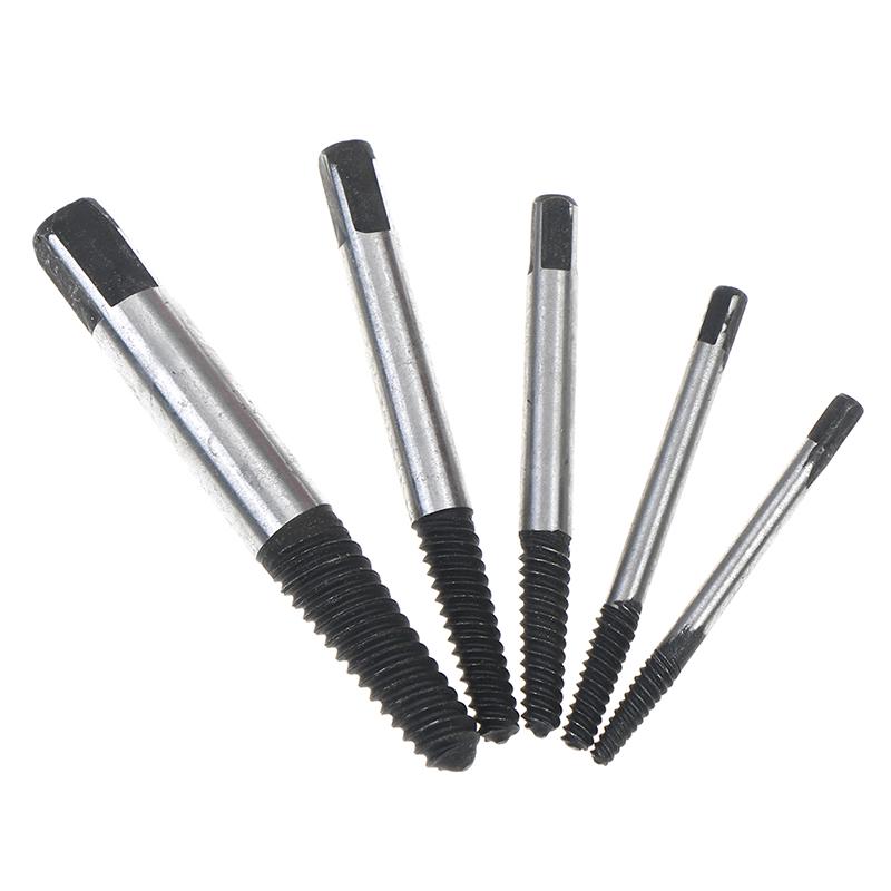 5Pcs/Set Damaged Screw Extractor Easy Out Set Bolt Stud Remover Tools Kit