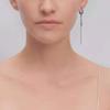 Fenny Waterproof Versatile Popular Chain Tassel Dangle C-shaped Hoop Earring No Fade  Stainless Steel Ladies Jewelry
