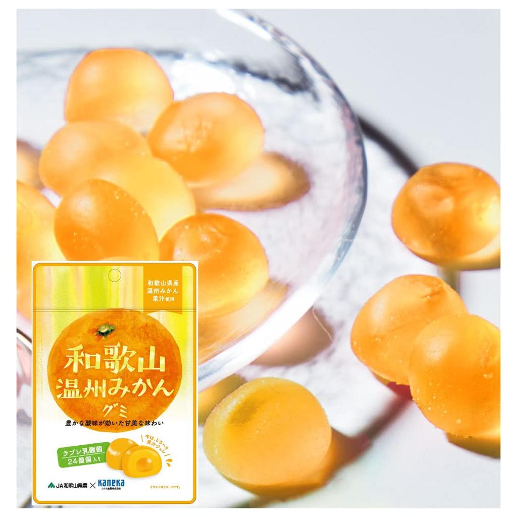 10er-Set Kaneka Foods Wakayama Unshu Mikan Gummibärchen Fruchtsaft Lactobacillus 40g 10 Beutel