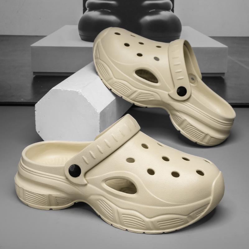 Hole Shoes Men's New Summer Thick-soled Driving Non-slip and Wear-resistant Outer Wear Beach Bag Head Sandals