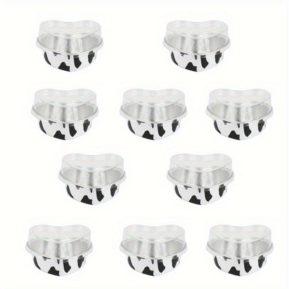 

Disposable Aluminum Foil Heart Shaped Molds Non-Stick Heat Resistant Baking Cups for Cupcakes Muffins Desserts Party Supplies