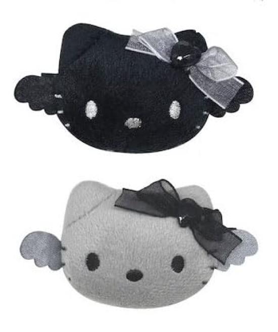 

Sanrio Hello Kitty Plush Black Gray Multi-Clip, &
