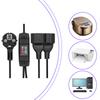 Heavy Duty Power Extension Cord Male to Double Female 4.8mm to 4.8mm Power Extension Cord Cable with Switching for Electronic