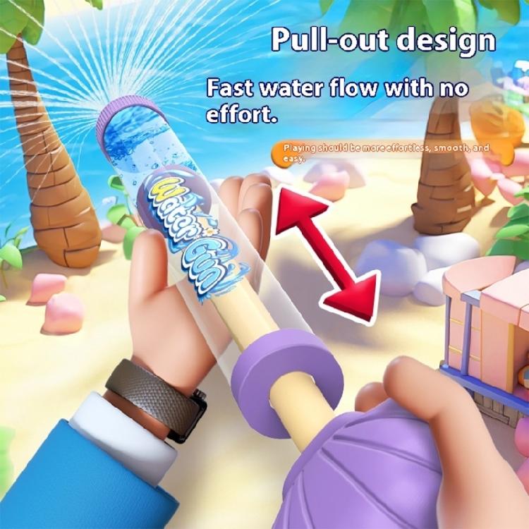 Children Pull Pump Play Waters Blasters With Jet And Beach Shell for Outdoor Play Kids Beach Garden Fun