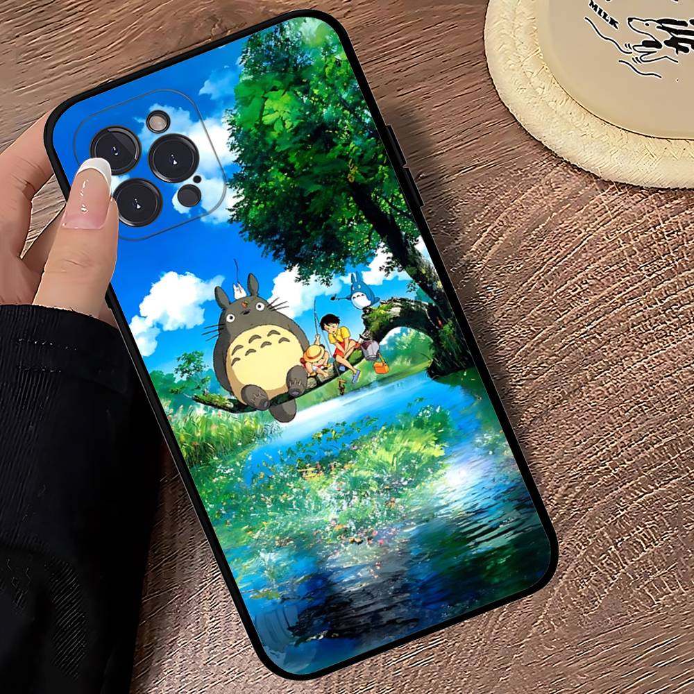 Cartoon Clear Case For-T-T-TotoroS Phone Case For Iphone 17 16 15 16e 14 13 12 11 Pro Max Plus Case Cover Coque