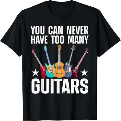 T-shirt Guitare Amusante Pour Hommes Femmes Musicien Amateurs de Guitare Électrique