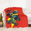 1PC Monster Trucks Outdoor Blanket Lightweight Flannel, Soft & Warm, All-Season Use for Sofa, Outdoor, Camping, Living Room, Office76