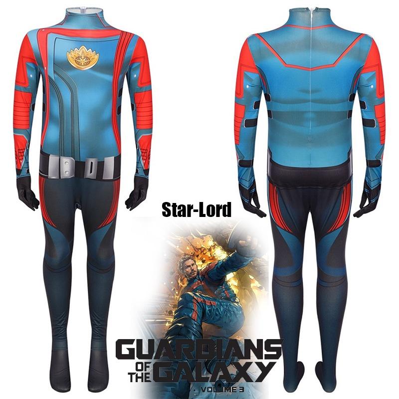Mangguo Milky Silk Star-Lord Kostüm Jumpsuit für Cosplay und Halloween, inspiriert vom Streetstyle
