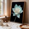 DIY White Flowers Pearl Diamond Art Painting Kits for Adults and Beginners,fine View Sparkling Painting Craft Home Wall Decor Handmade Gift