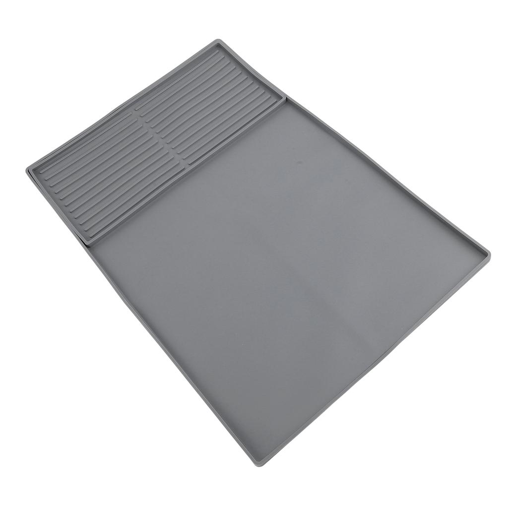 2 In 1 Silicone Coffee Mat Coffee Bar Mat with Dish Drying Mat for Kitchen Countertops Coffee Bar Ac