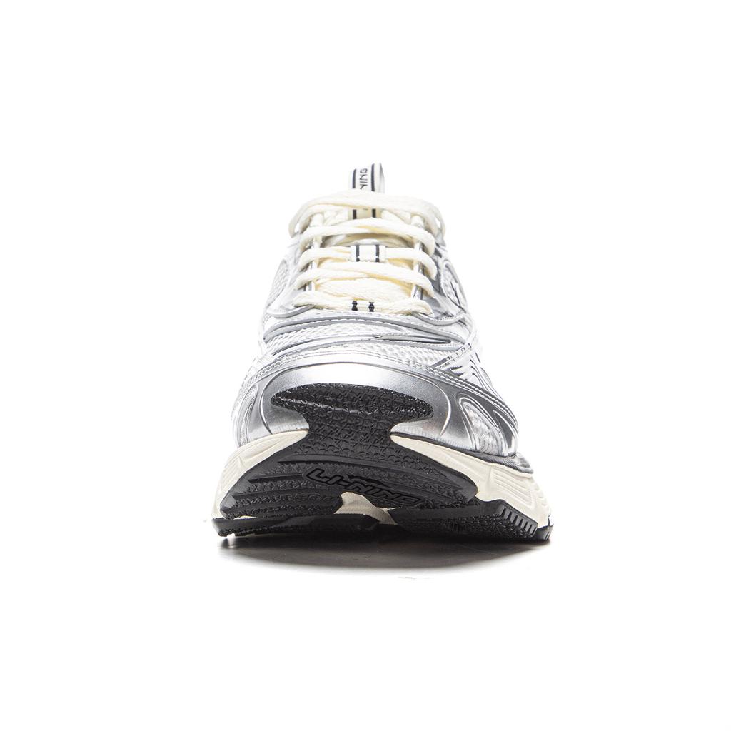 Li Ning Xingji Cushioning Abrasion Resistant Breathable Low Top Chunky Sneakers Women's Gray Silver AGCV354-1