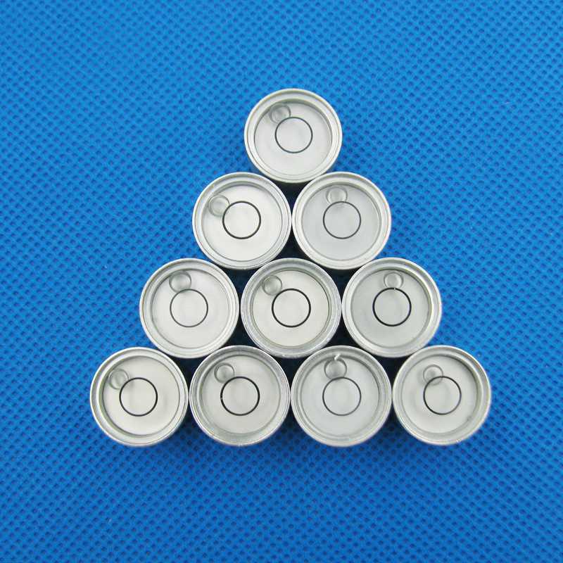 Center Pole Level Bubble 19*11mm Mini Spirit Level Round Metal Horizontal Bead for GPS RTK SOUTH SANDING
