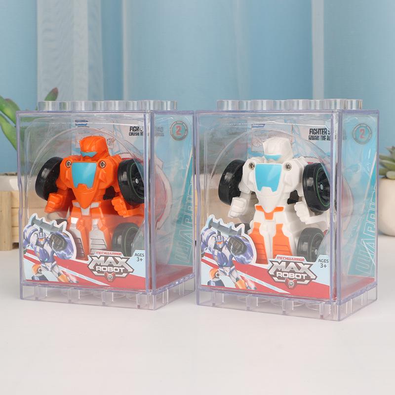 Mini Manual Transformer Robot Car Toy for Kids - Pocket-Sized Autobot Model Building Block