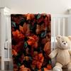 1pc Room Decor Blanket Maple Leaf Pattern, Autumn Colors. Patterned Flannel Blanket, Quilt Set, Bedroom Decor and Accessories