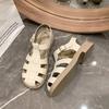 Mori Roman sandals women's thick soles summer 2025 new retro baotou woven hollow pig cage shoes women