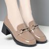 Platform Heels Women's Loafers 2025 New Genuine Leather Women High Heels British Style Women Shoes Ladies Party Elegant Footwear