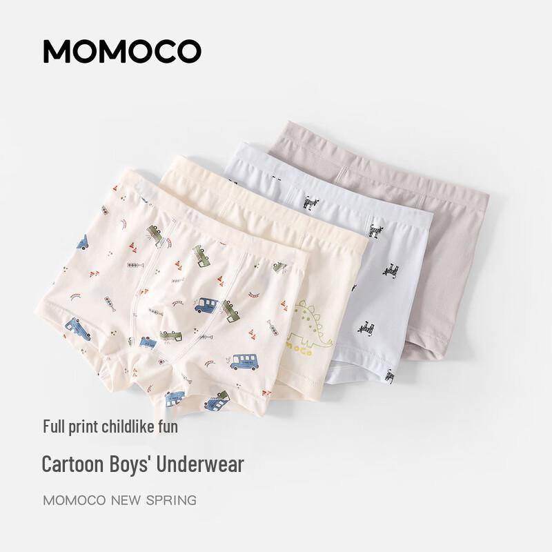 MOMOCO Boys  Summer Cartoon Underwear (4-Pack) 90