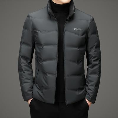 Stehkragen Kurze Daunenjacke Herren Herbst und Winter Neue warme und leichte Business-Daunenjacke