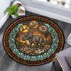 Prehistoric Glass Round Area Rug Under Office Chairs Bedroom Living Room Home Decor