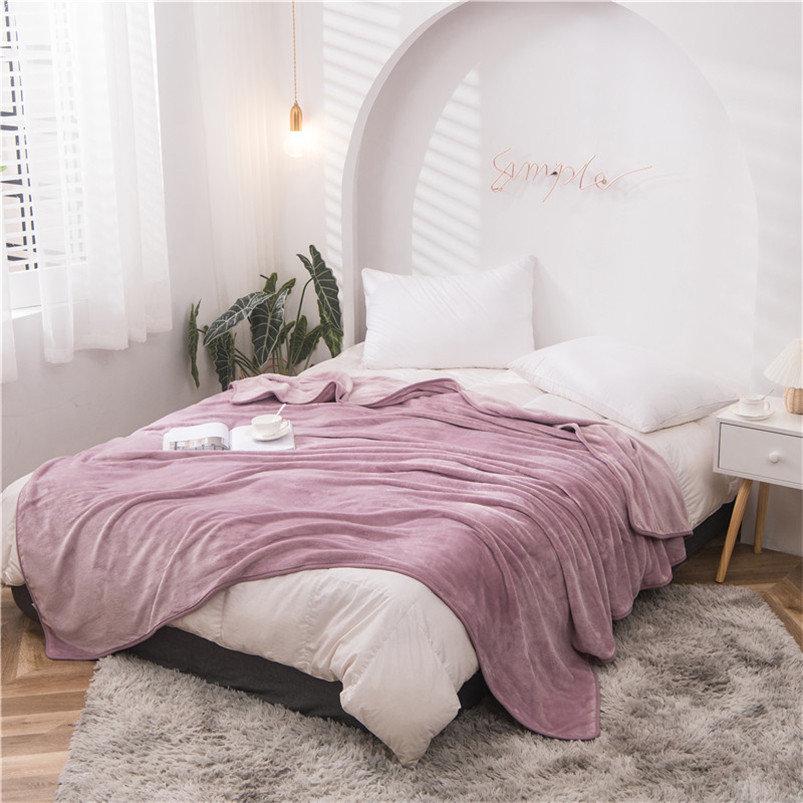 Beds Cover Mat Soft Flannel Blanket Cover Blankets Plush Thicken Car Bed Children Blanket