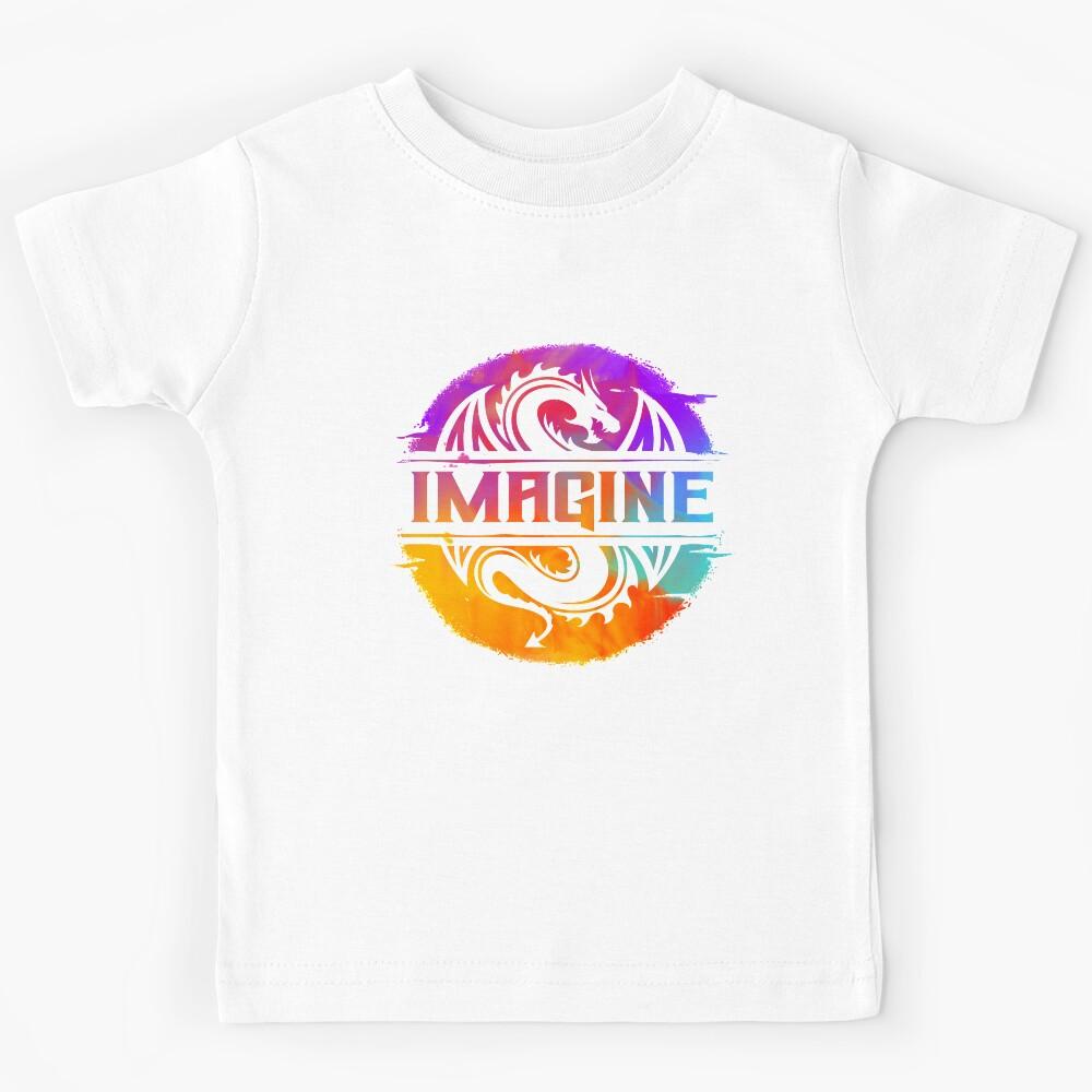 IMAGINE Colorful Watercolour Graphic Dragon  Kids T-Shirt 140