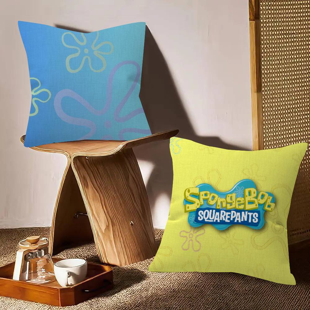 Pillow Cover For Bedroom Room And Living Room Sofa Decorative Cushion Cover S-Sponge Bob Anime S-S-Squarepants