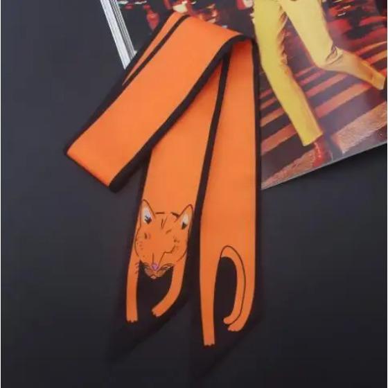 Animals Cheetah Silk Scarf New Bag Scarf For Women Luxury Brand Foulard Women Tie Fashion Head Scarves For Ladies Girls