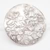 Used X367 Vintage Brooch Flower Carving Design Silver Color