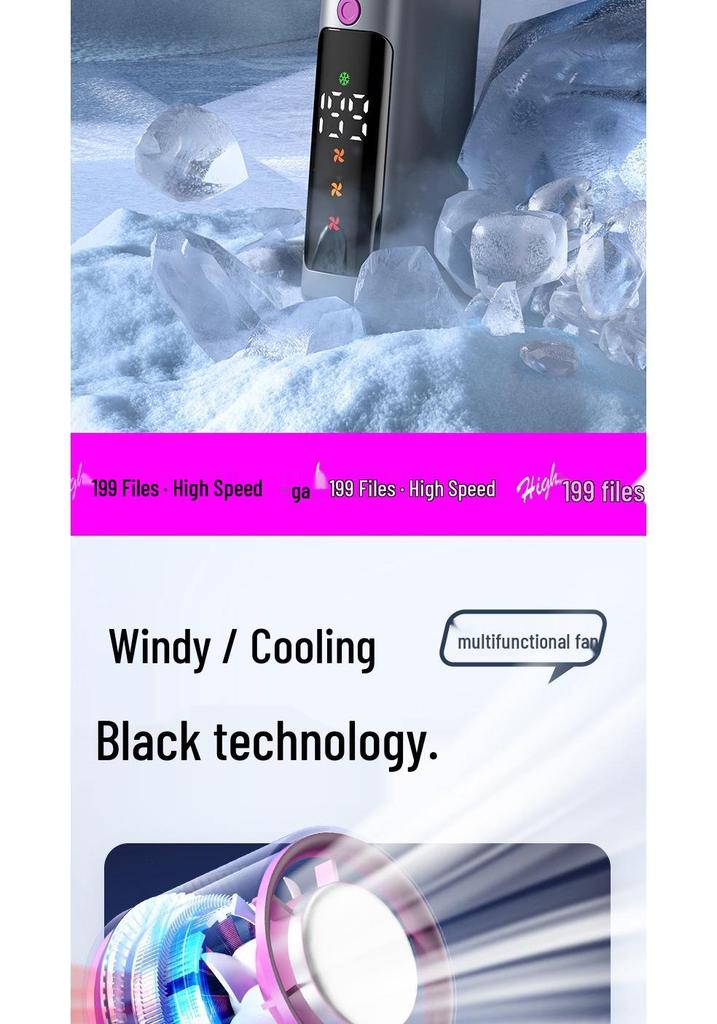 Portable Silent Cooling Mini USB Rechargeable Handheld Fan with Ice Pack