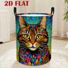 1pc Colorful Swirl Cute Cat Exquisite Art Style Storage Basket, Suitable for Storage, Bedroom Organization, Decorative And Functional Storage Basket, 