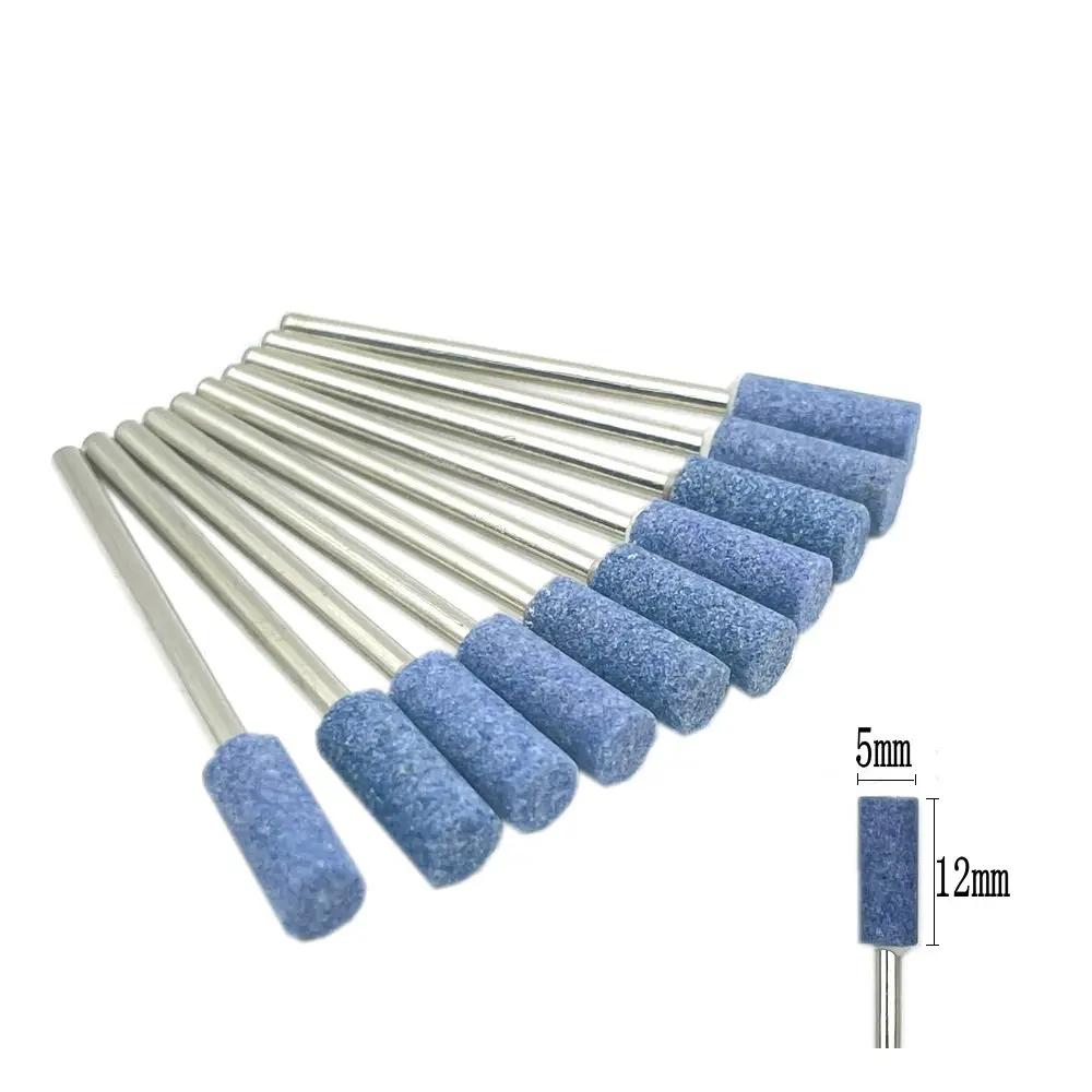 10pcs/set  Dental Stone Grinder Polisher Burs 2.35mm Shank For Contouring Shaping Porcelain Dental Rotary Stone Polisher