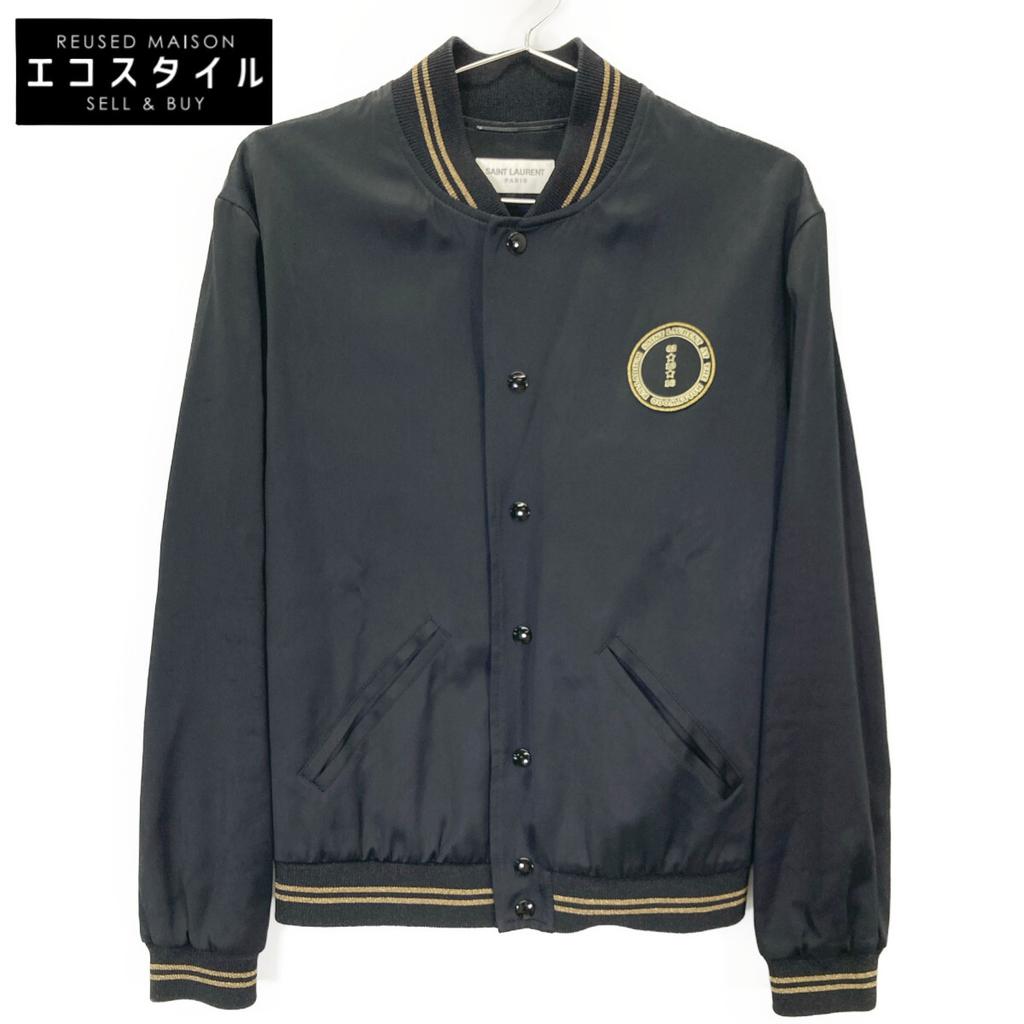 SAINT LAURENT PARIS 16AW EDIUM Palladium Sequin Teddy Jacket Jacket 44 blackUsed