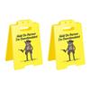 1/2/3Pcs Caution Overstimulated Desk Sign Cowboy Frog Hold On Partner I'm Overstimulated Mini Table Sign Home Office Decoration Coworkers Gag Gift
