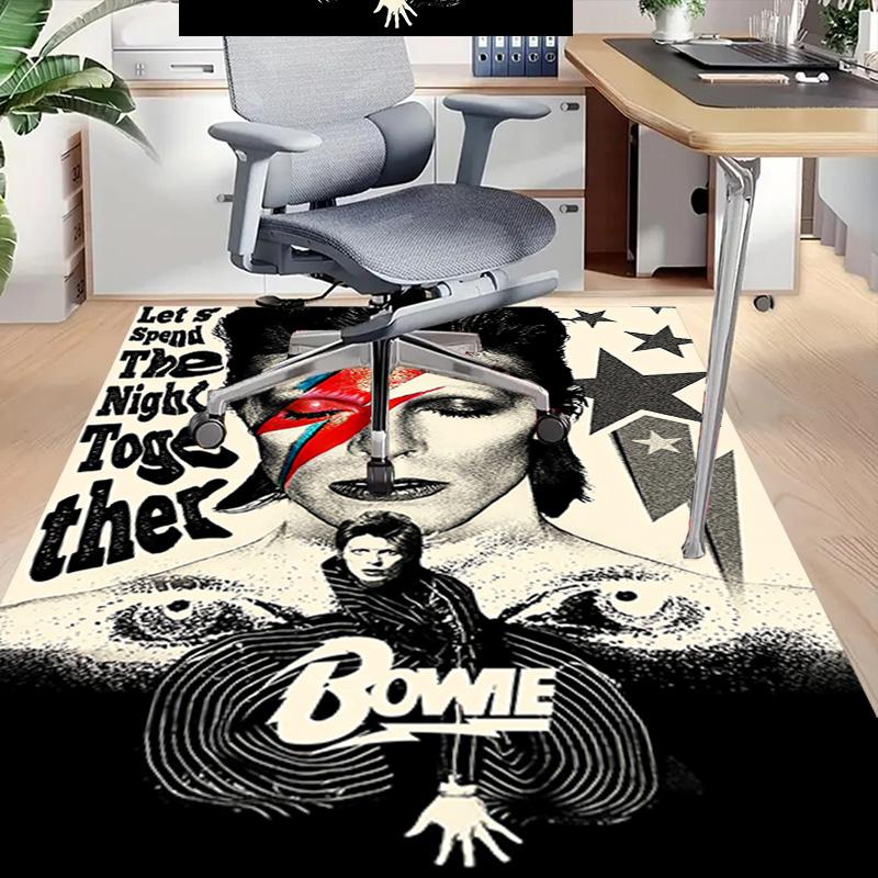 David Bowie Poster Carpet For Playroom Bedroom Living Room Sofa Home Decorkids Game Area Rug Nonslip Floor Mat