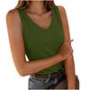 Women's Sleeveless V Neck Tank Top Casual Summer Basic Stretchy Fit Soft Fabric Lightweight Layering Shirt