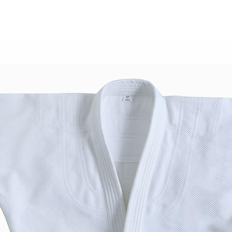 Breathable Cotton Cycling Jersey Blue White Judo Training Competition Uniform 450g/m