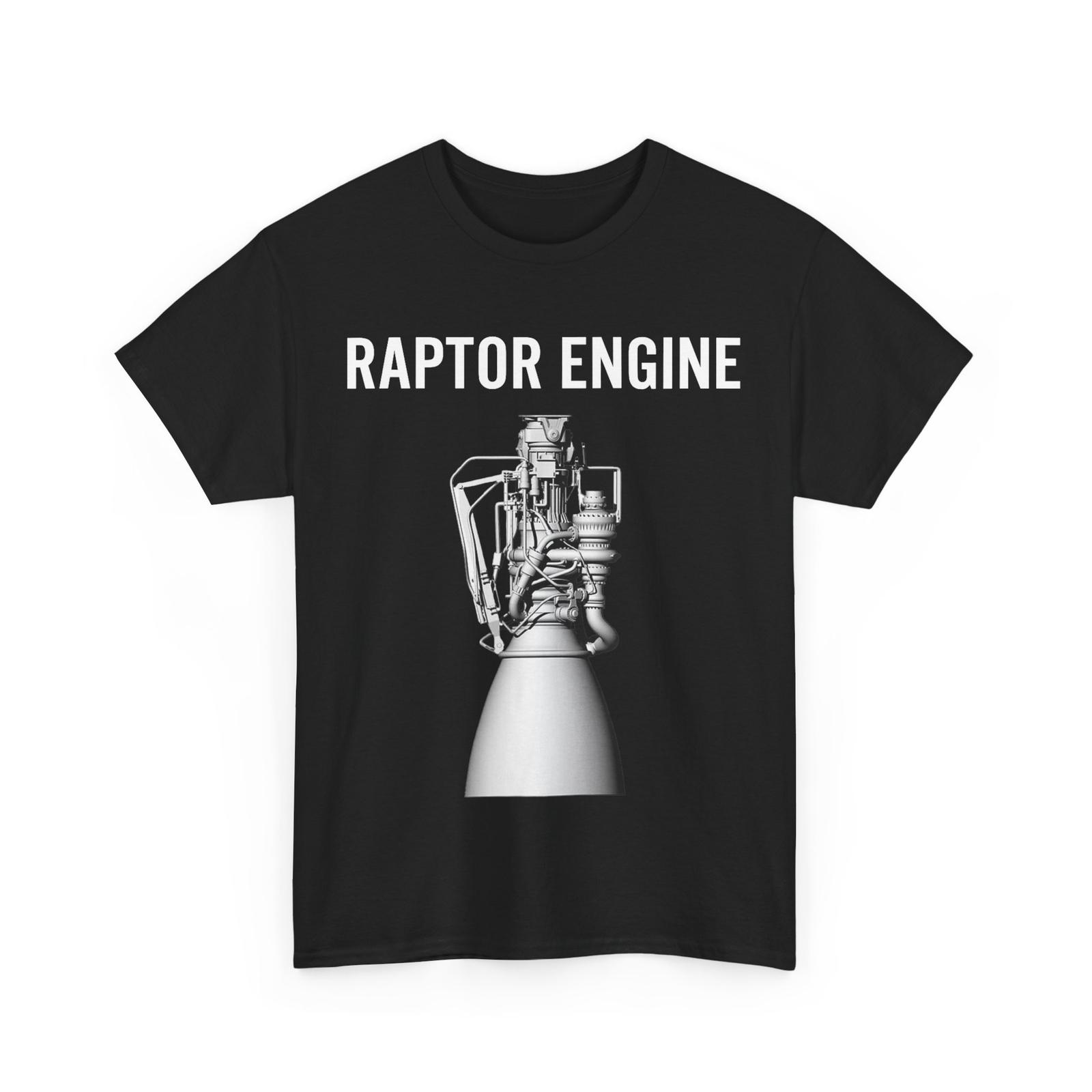 Starship Raptor Engine T-shirt, Space Explorer Rocket Scientist Men Shirt M